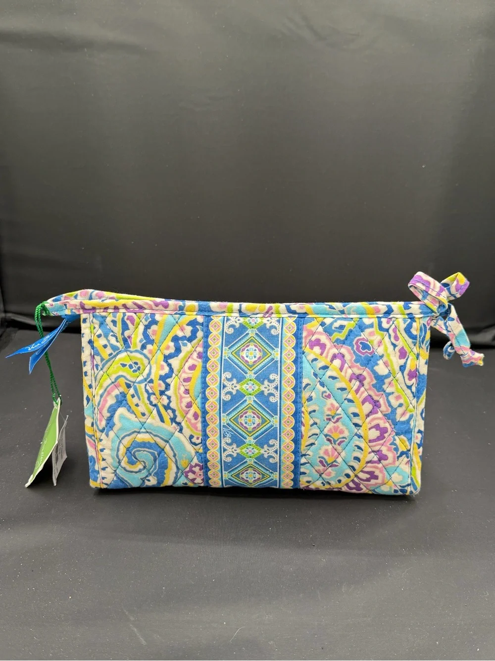 NWT Vera Bradley Medium Bow Cosmetic Capri Blue